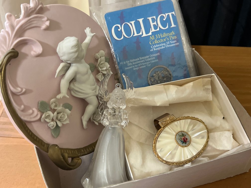 Cherub Plaque, Purse Mirror, Hallmark & Angel