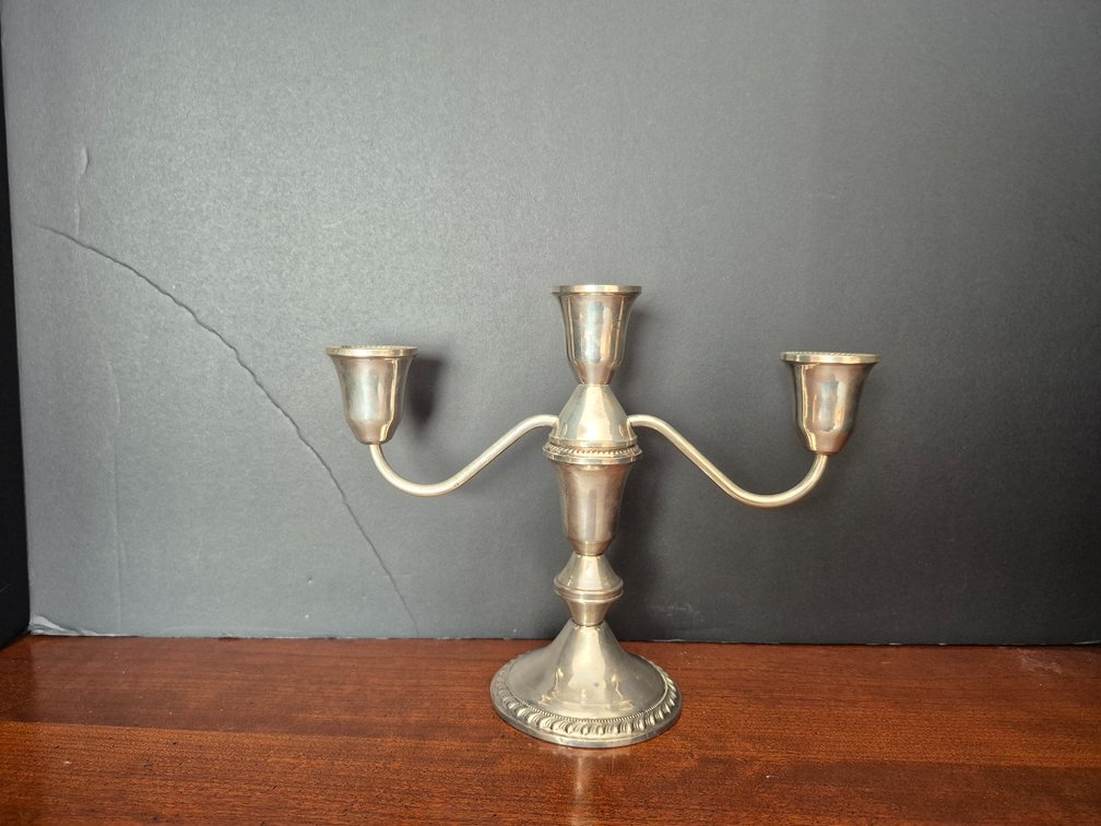 Duchin Silver Weighted Sterling Silver Three-Light Candelabra