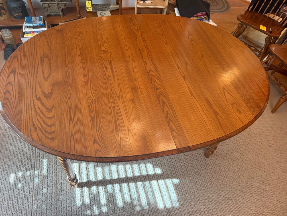 L. Hitchcock Oak Oval Dining Table