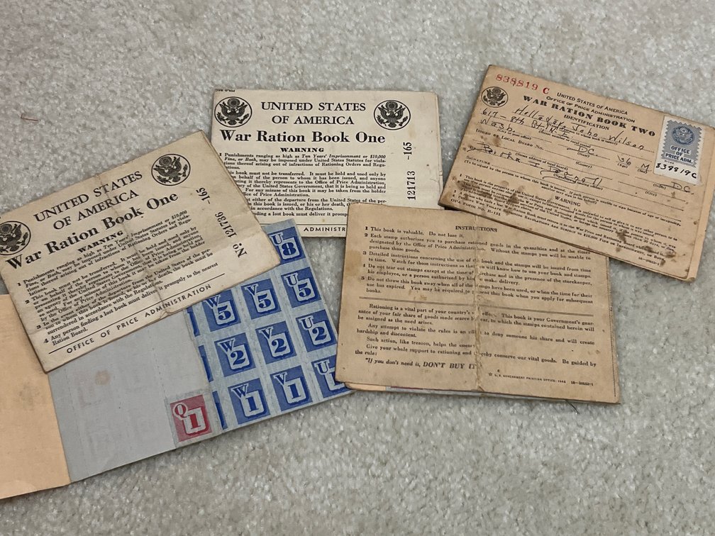 WWII United States War Ration Books
