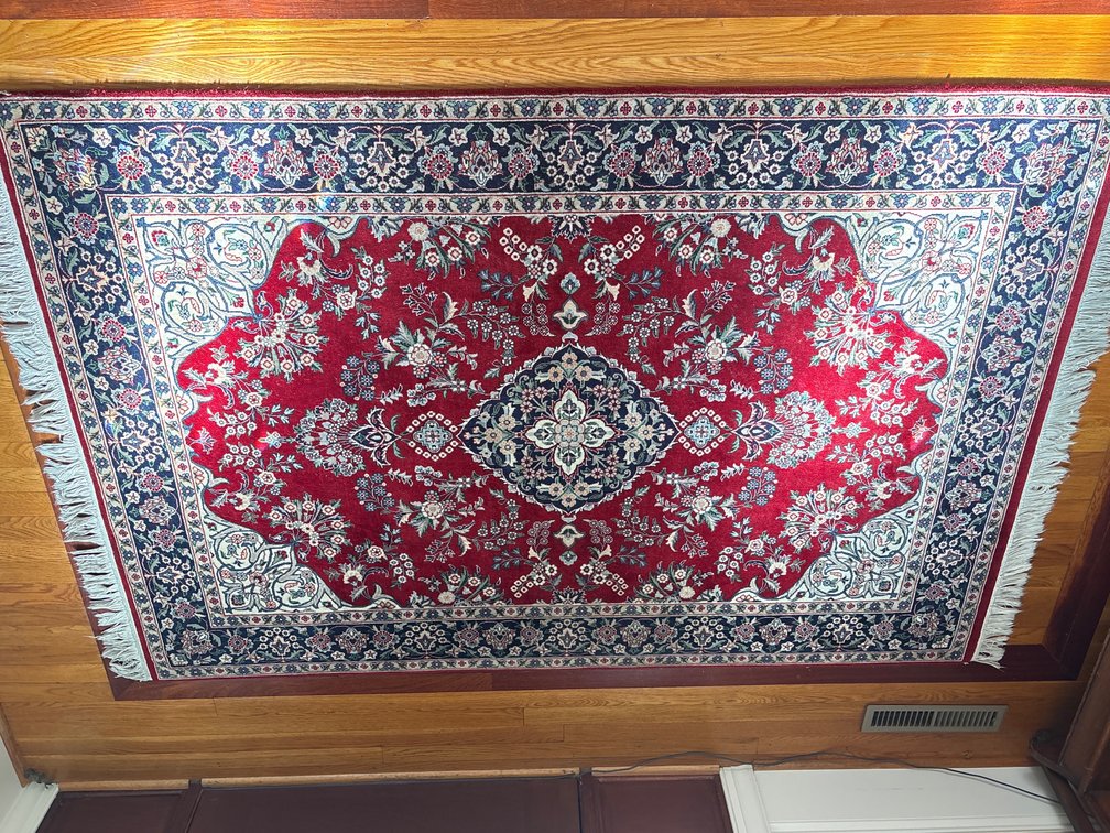 Oriental Style Area Rug with Floral Medallion