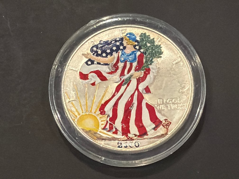 2000 Colorized American Silver Eagle 1 oz Silver Coin