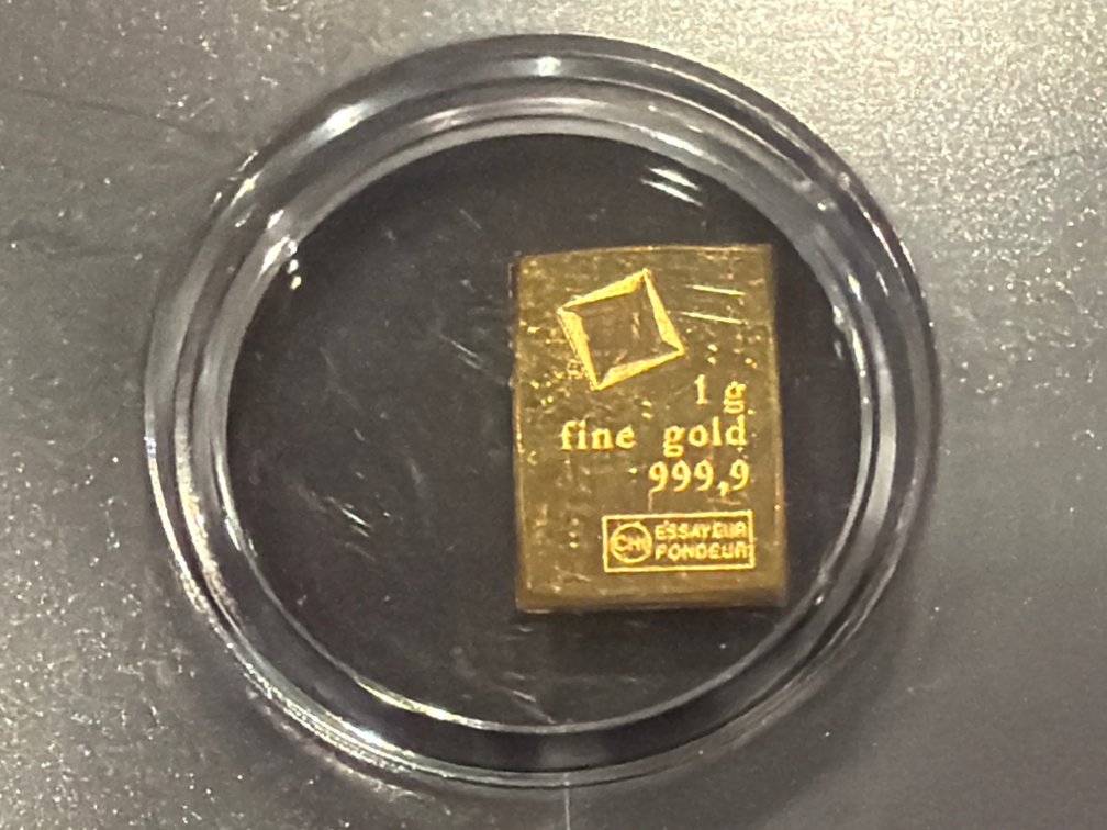 CHI Essayeur Fondeur 1 g 999.9 Fine Gold Bar