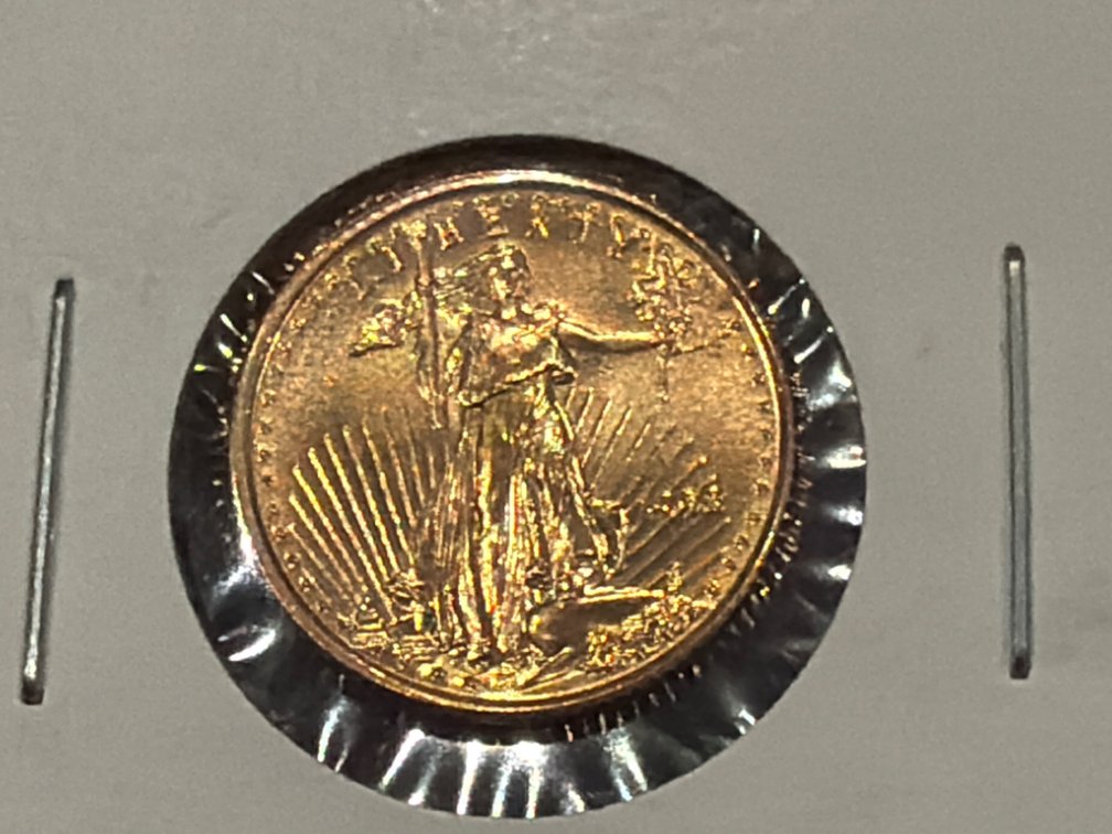 1998 American Gold Eagle 1/10 oz $5 Fine Gold Coin
