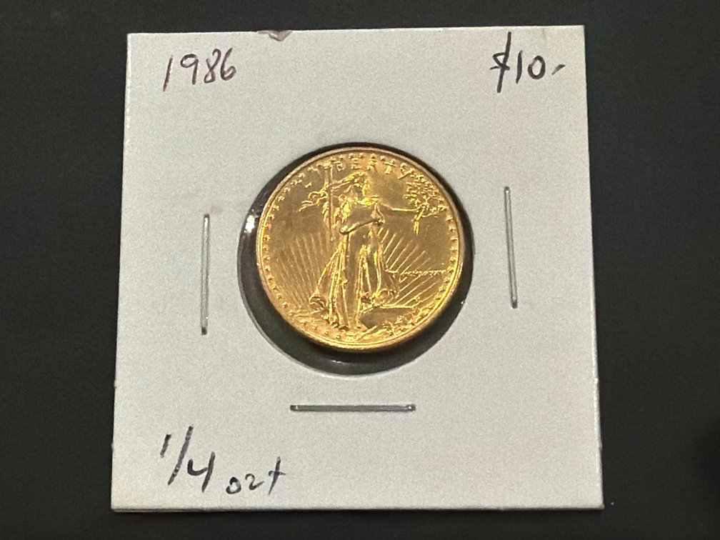 1986 United States $10 1/4 oz Gold Bullion Coin