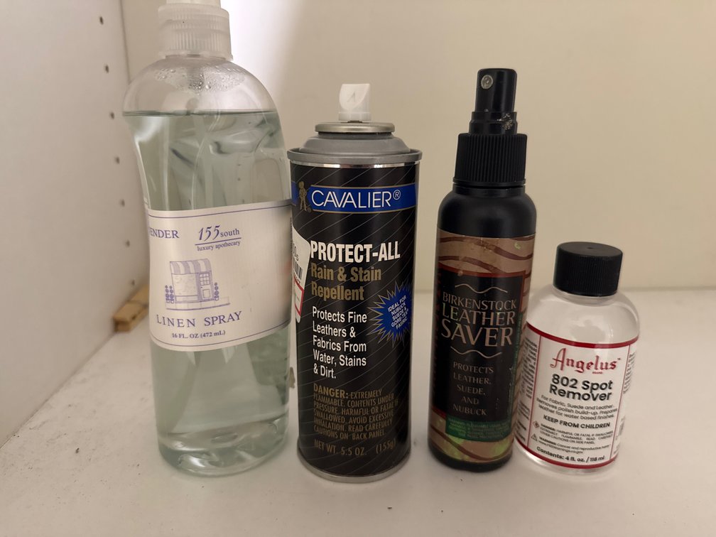 Leather Care, Fabric Repellent, and Linen Spray Products