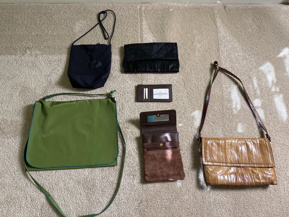 Eel Skin Handbags, Leather Pouch, Wallets, and More