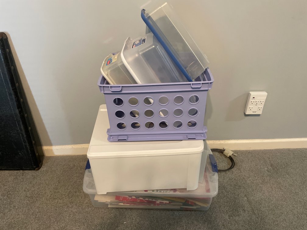 Plastic Storage Totes, Modular Drawer Unit, and Crate