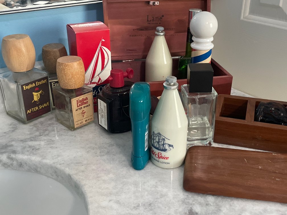 Men's Grooming Bottles, Lane Cedar Box, and Valet Box