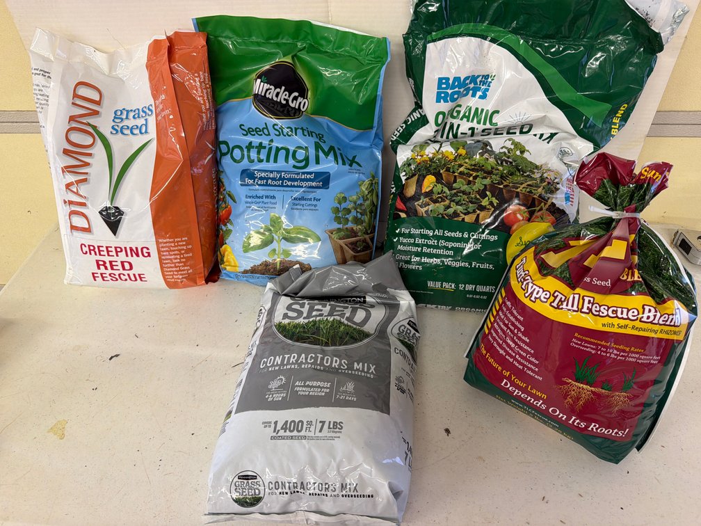 Lawn Grass Seed and Seed Starting Potting Mix