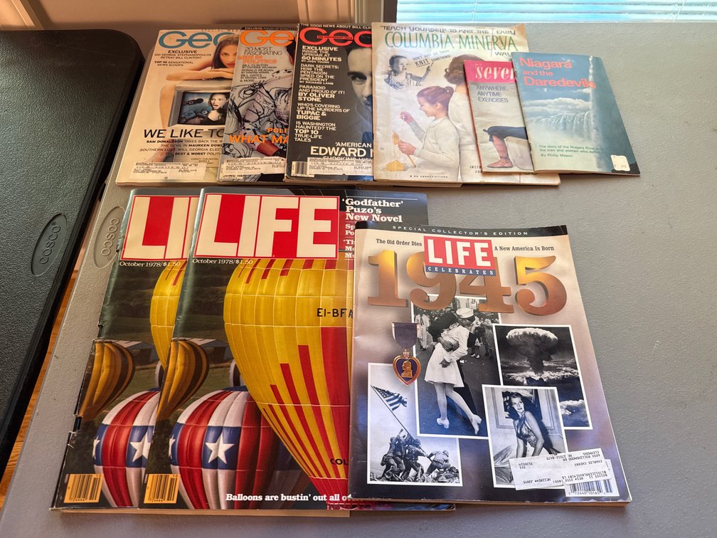 LIFE Magazines, George Magazines, and Booklets