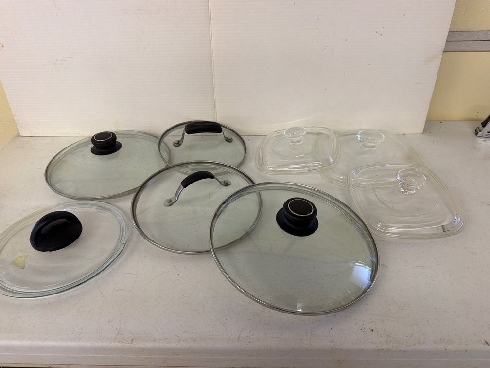 Clear Glass Pot and Casserole Dish Lids