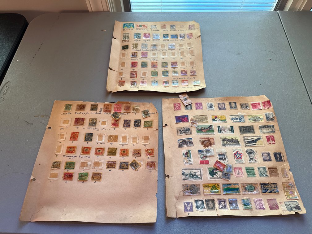 Worldwide and U.S. Postage Stamp Album Pages