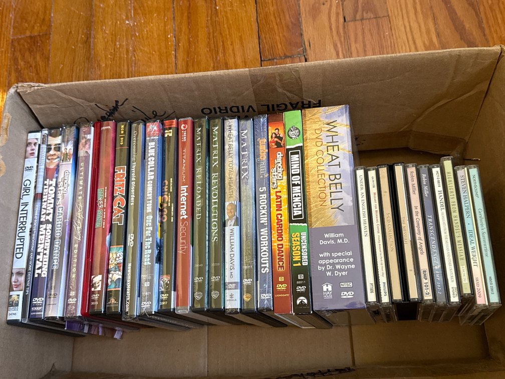 DVD Movies, Instructional Discs, and Audio CDs