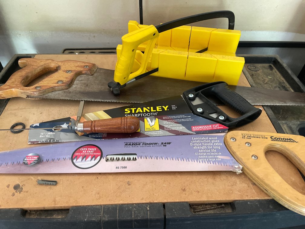 Hand Saws, Pruning Saw, Coping Saw, and Miter Box