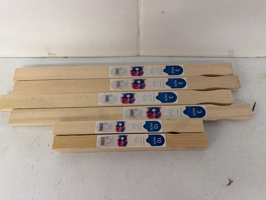 SHLA Wooden Ruler Craft Sticks, 12 in and 21 in