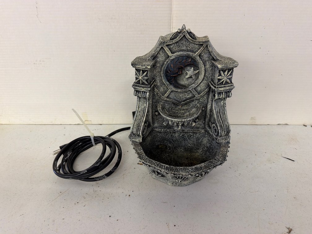 Celestial Motif Cast Resin Tabletop Water Fountain