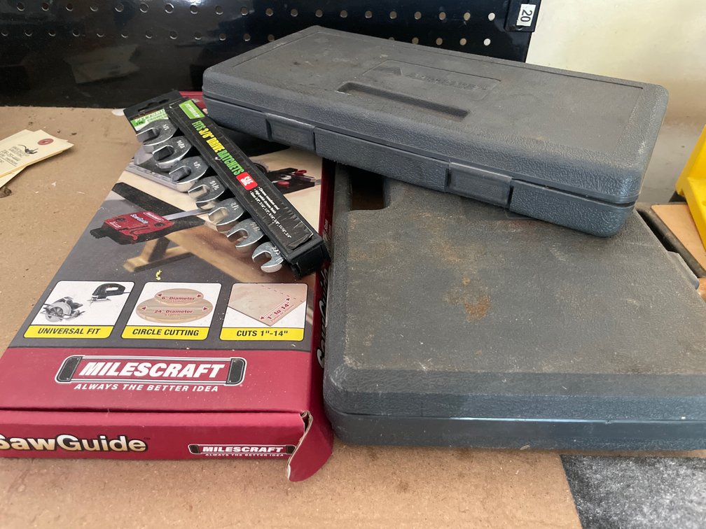 Saw Guide, Socket Sets, and Crowfoot Wrench Set