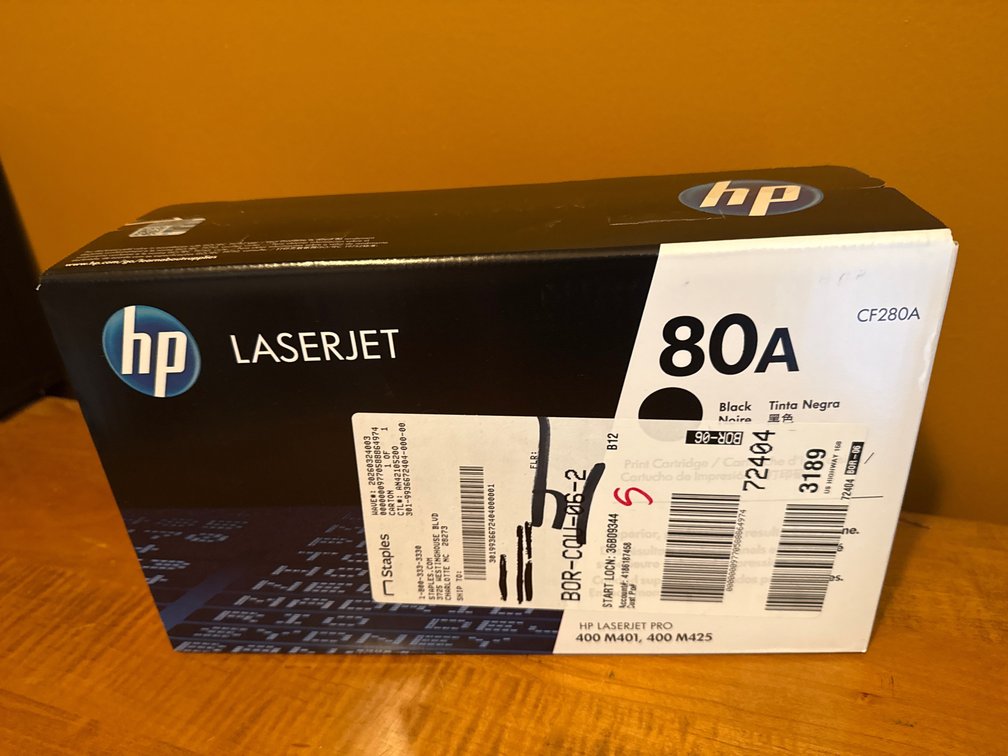 HP 80A CF280A Black LaserJet Toner Cartridge