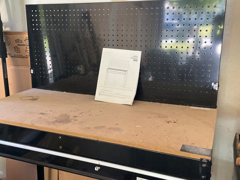 Model SHS1DWB14 1-Drawer Workbench with Pegboard and Tools