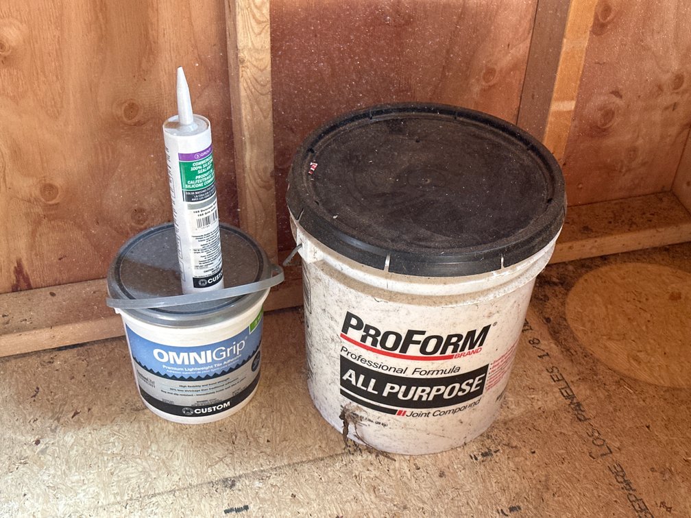 Joint Compound, Tile Adhesive, and Silicone Sealant