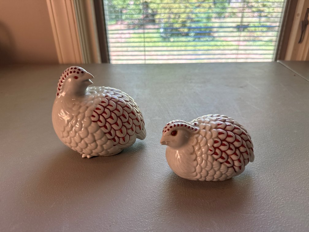 Wildwood Imports Ceramic Quail Figurines