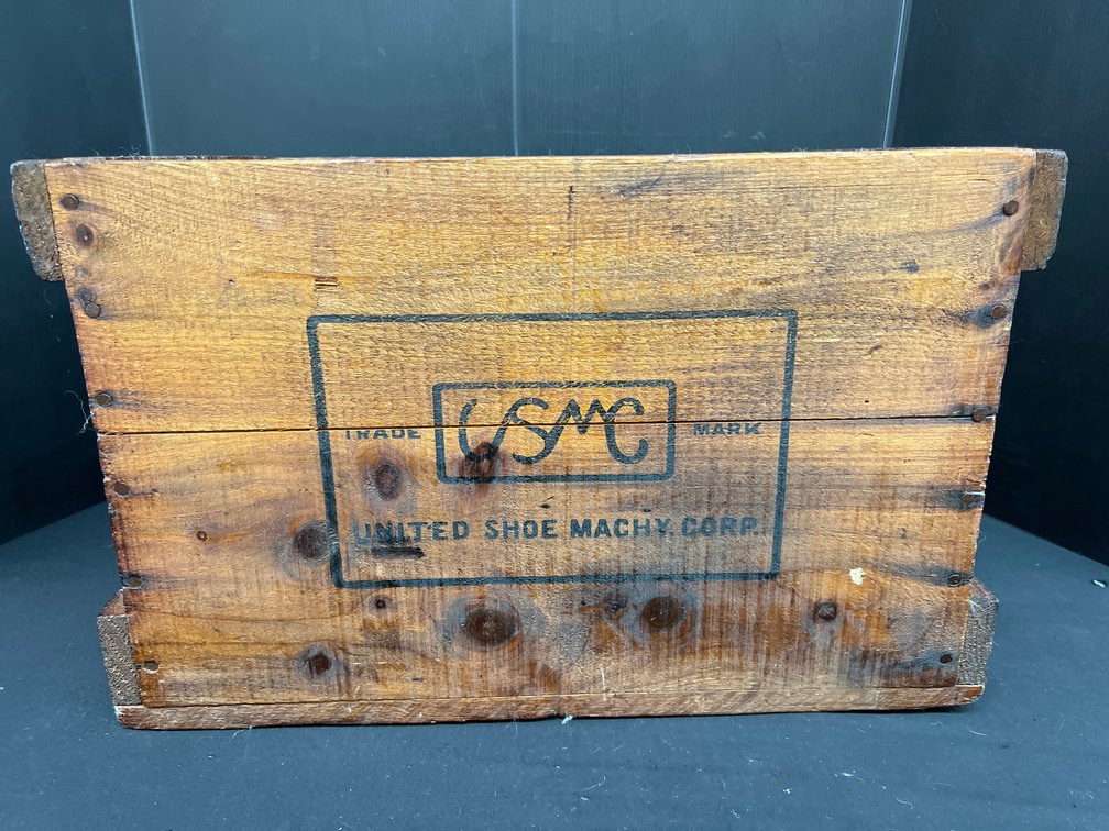 United Shoe Machinery Corp. Wooden Crate