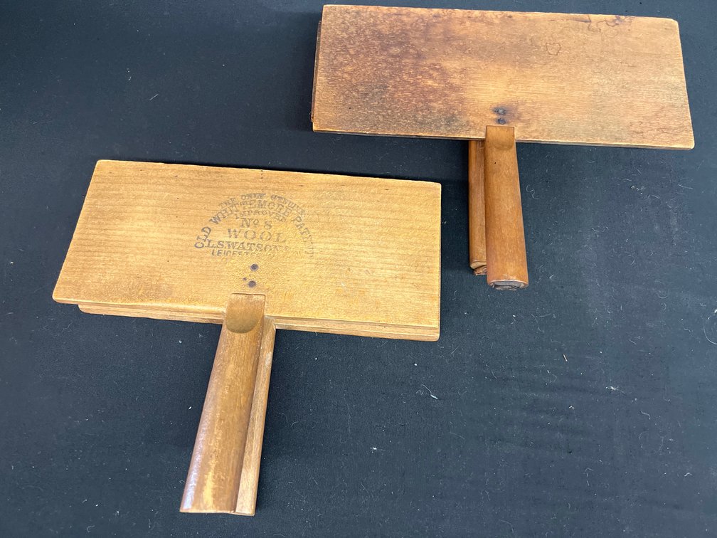 L.S. Watson & Co. Old Whittemore Wooden Wool Carders