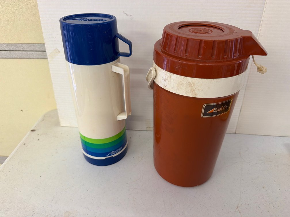 Aladdin Insulated Thermos Bottle and Pump-A-Drink Jug