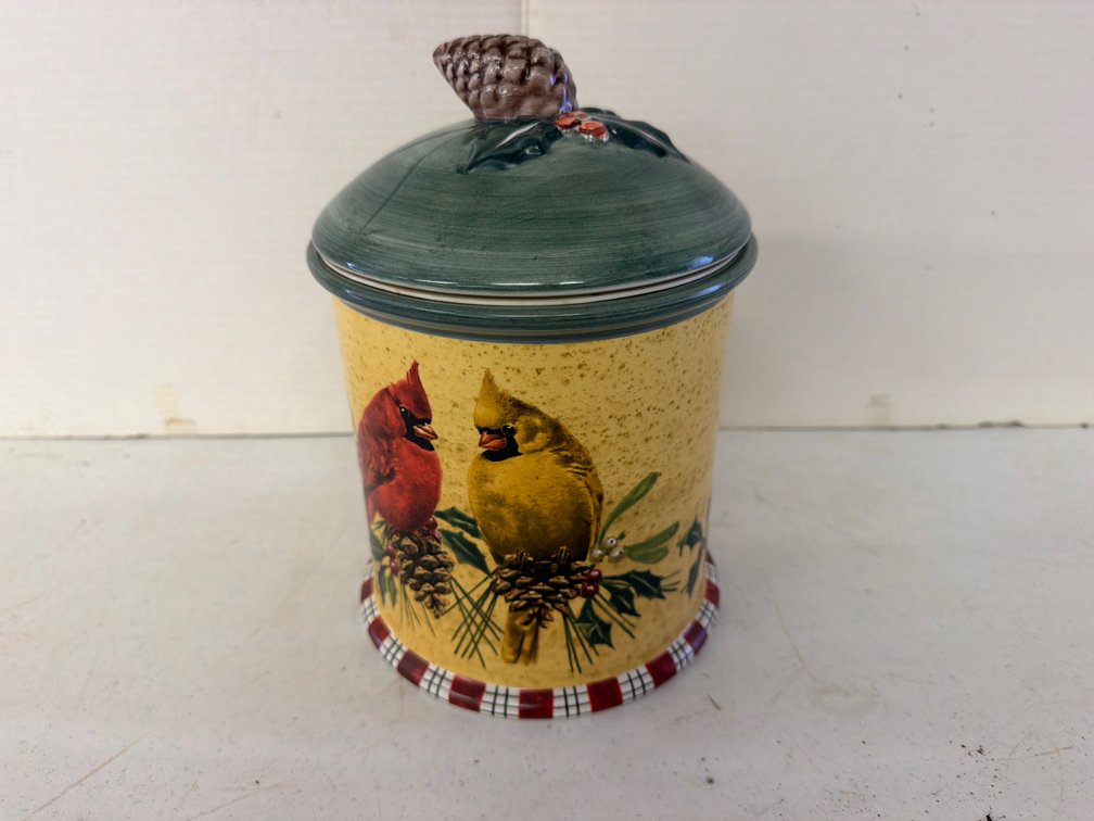 Lenox Winter Greetings Ceramic Canister with Lid