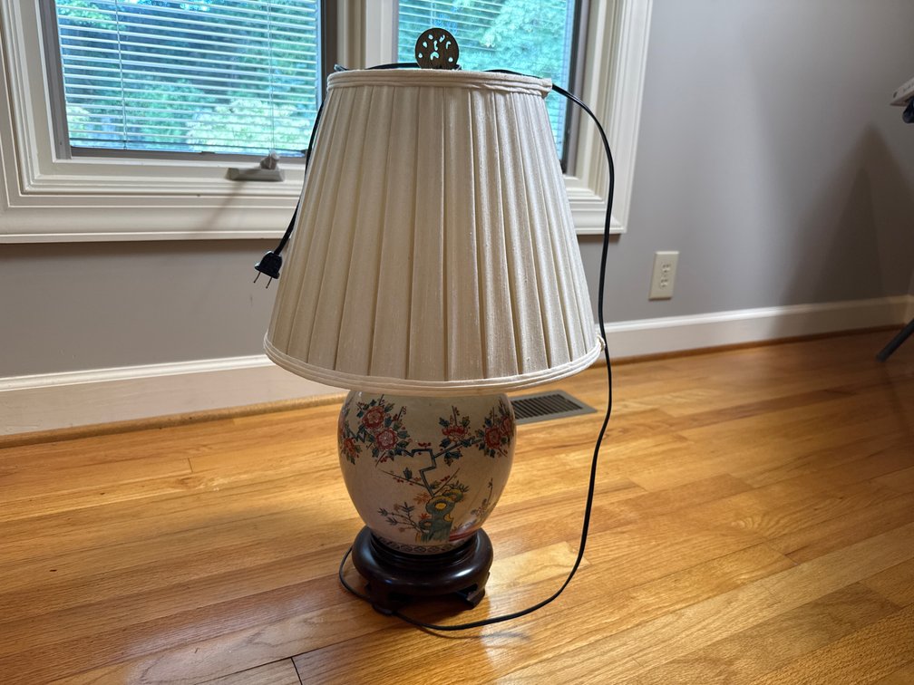 Table Lamp with Pleated Shade