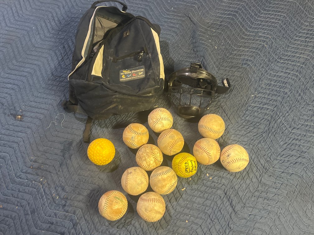 Softballs, Catcher’s Mask & Backpack