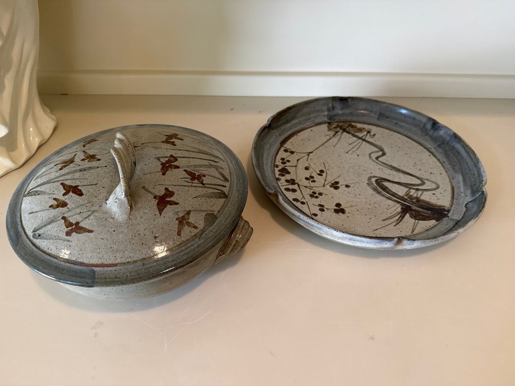 Stoneware Casserole and Shallow Dish