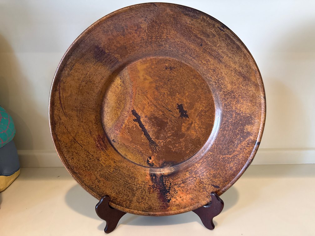 Charger Plate with Wooden Display Stand