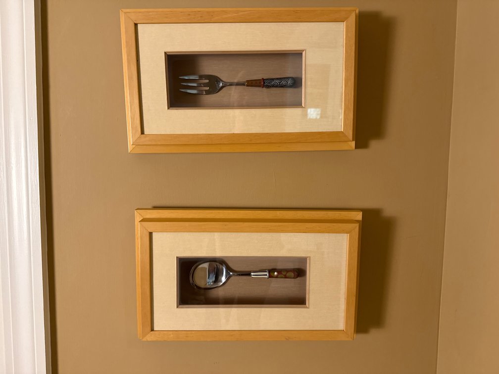 Pair of Framed Utensil Shadowboxes