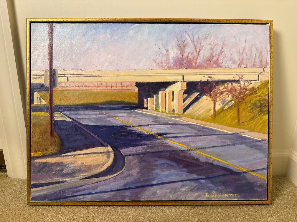 Framed Landscape Painting on Canvas