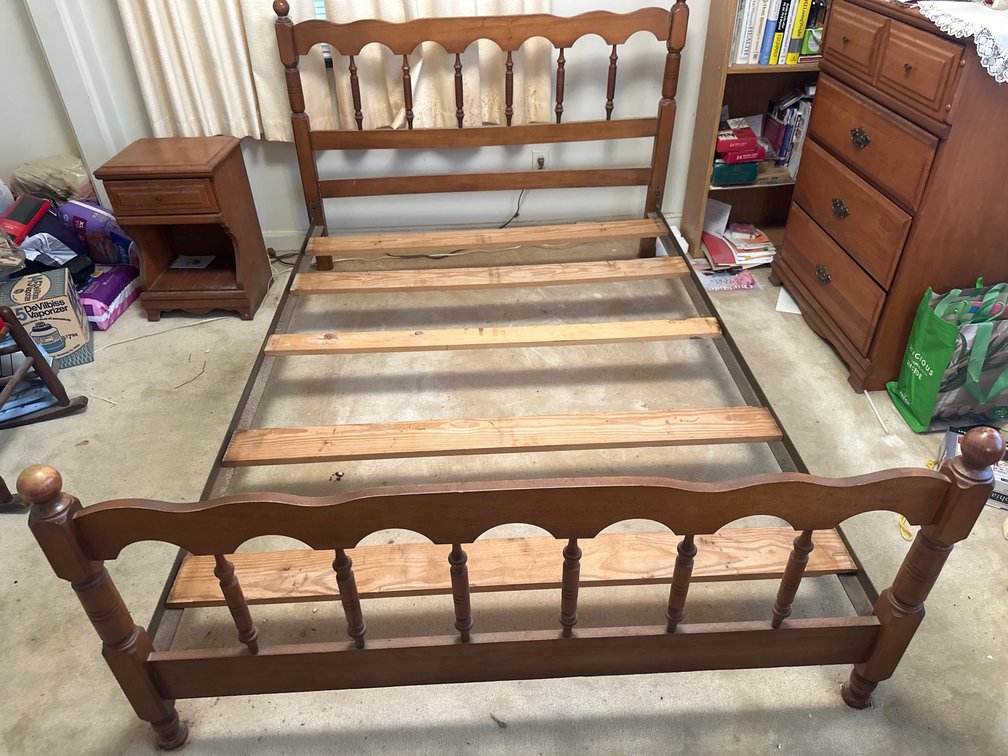 Wood Spindle Bed Frame with Headboard and Footboard