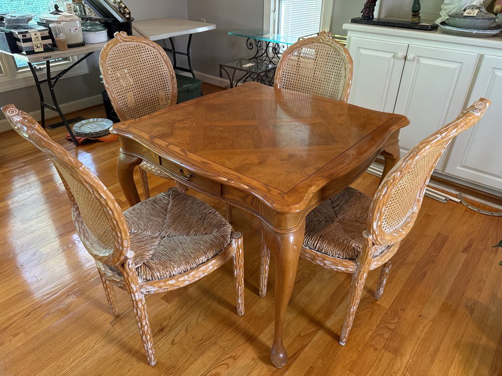 Game Table and Set of 4  Chairs