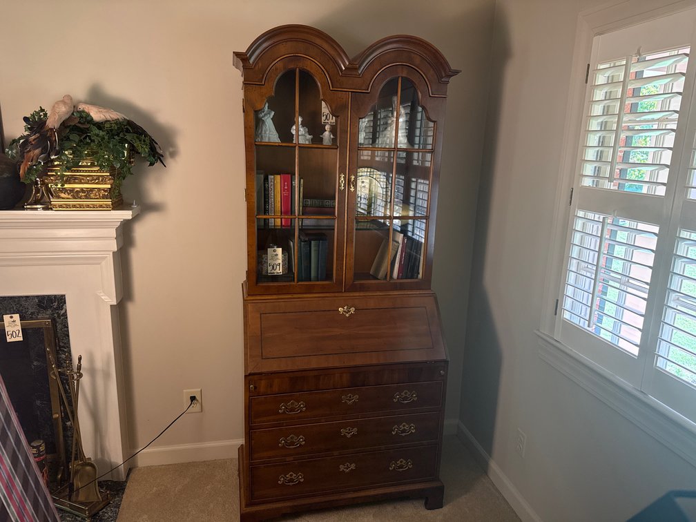Henredon Double-Arch Slant-Front Secretary Desk