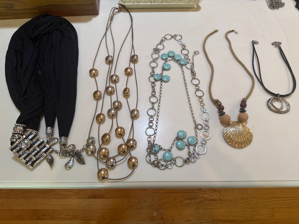 Fashion Statement Necklaces with Seashell and Bead Accents
