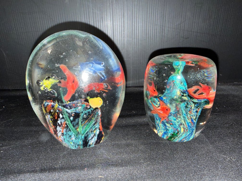 Art Glass Aquarium Paperweights