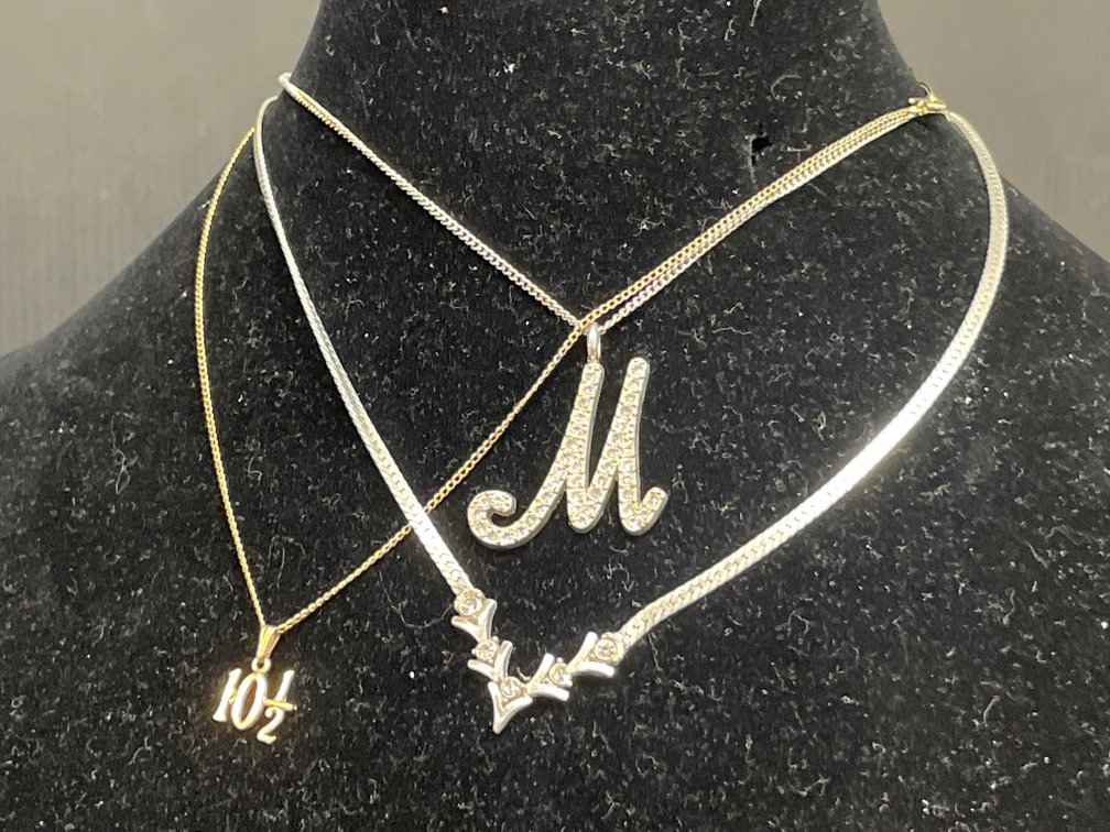 Gold-Tone and Silver-Tone Pendant Necklaces
