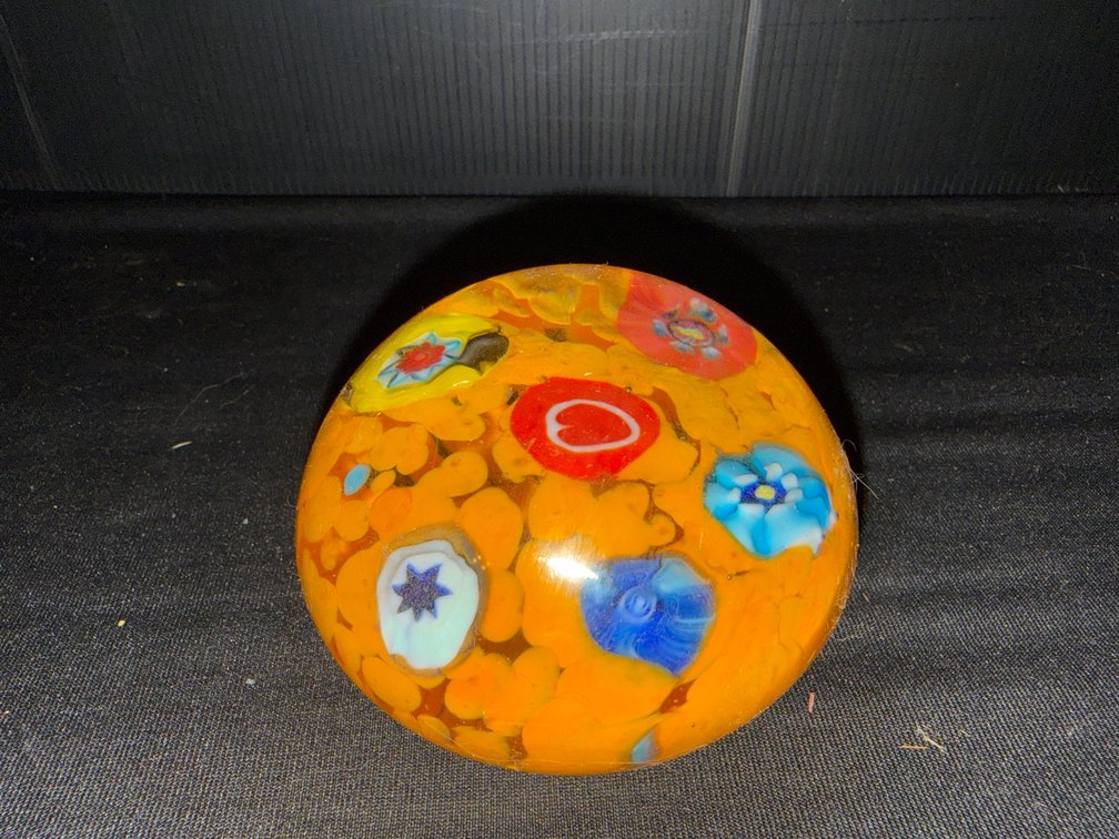 Millefiori Glass Paperweight