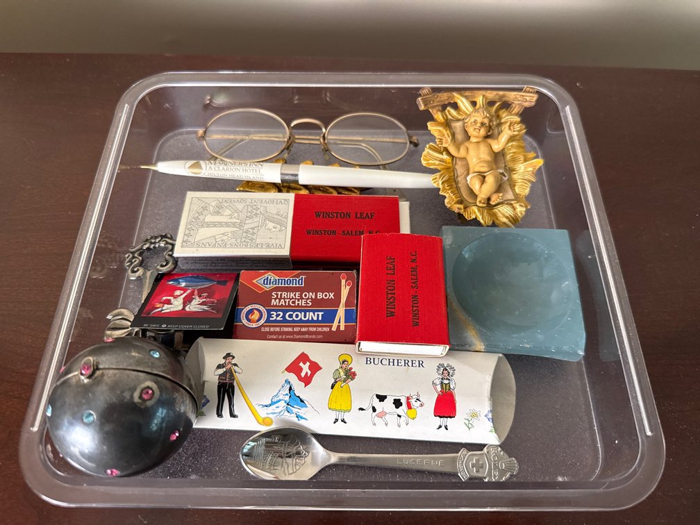 Souvenir Spoon, Eyeglasses, Matchbooks, and More