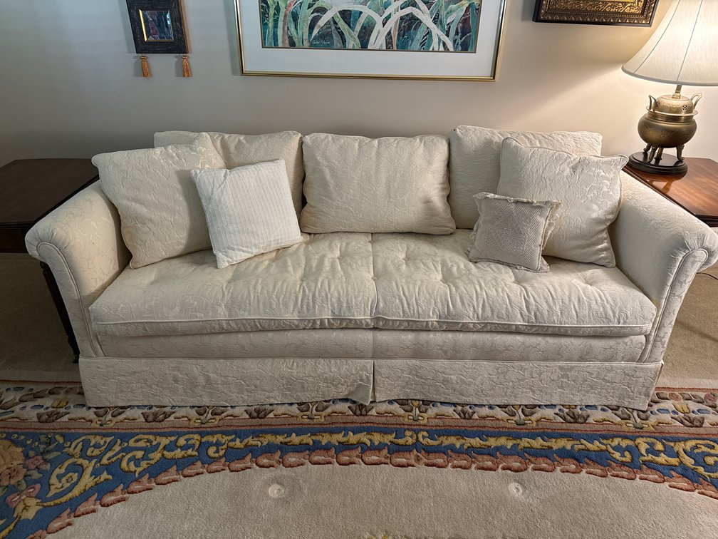 Upholstered Sofa with Accent Pillows