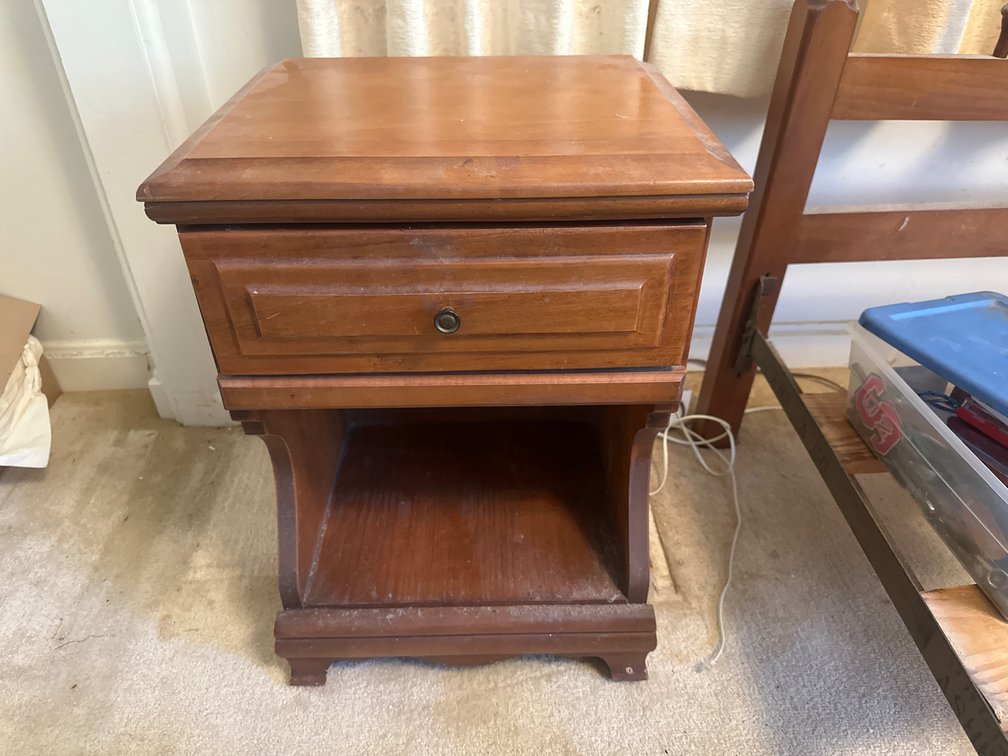 Wooden Single-Drawer Nightstand