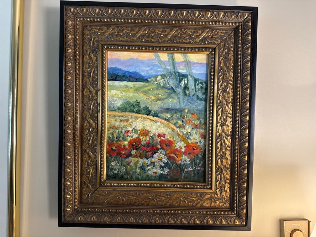 Framed Landscape Oil Painting