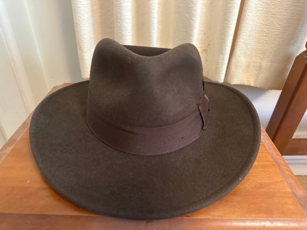 Indiana Jones Wool Felt Fedora Hat, Size Large