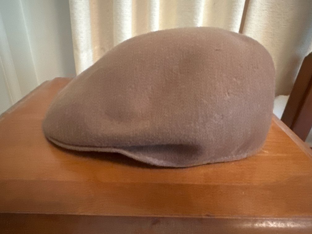 Tan Wool Flat Cap