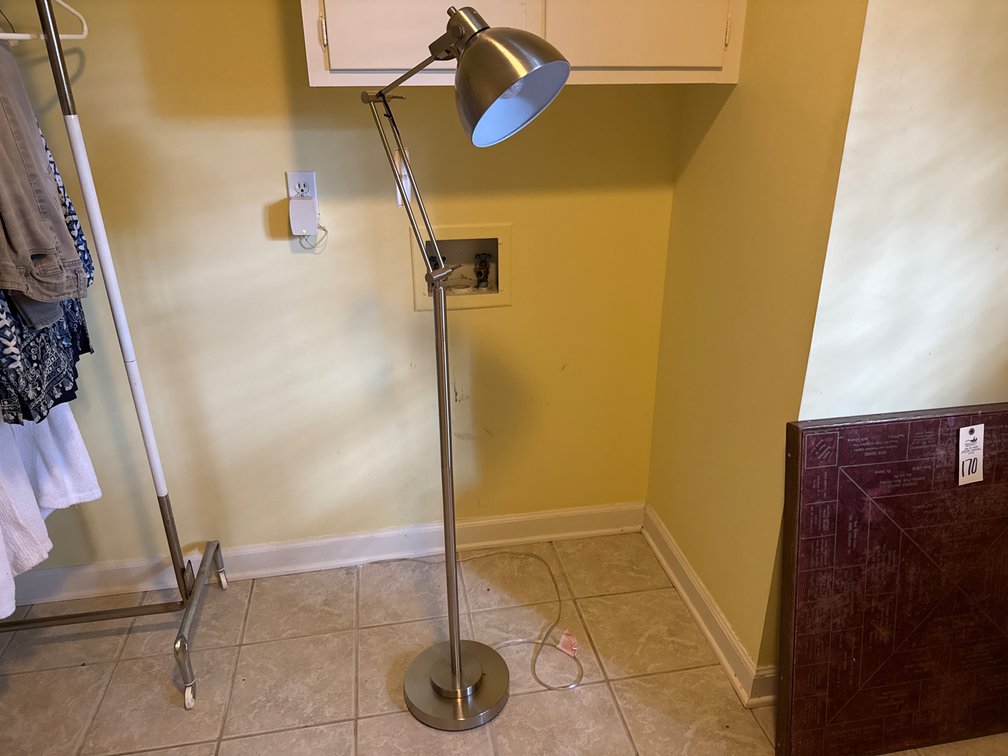 Brushed Metal Adjustable Floor Lamp